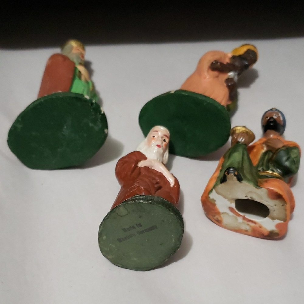 Vintage‎ Colorful Holiday Nativity Figurines Collection Set (4) - Picture 2 of 6